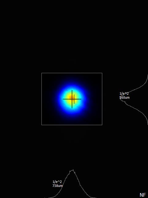 Near field beam profile of 0532 nm laser Near field beam profile of 532 nm SLM Laser (DPSS; Free-space; 100mW)